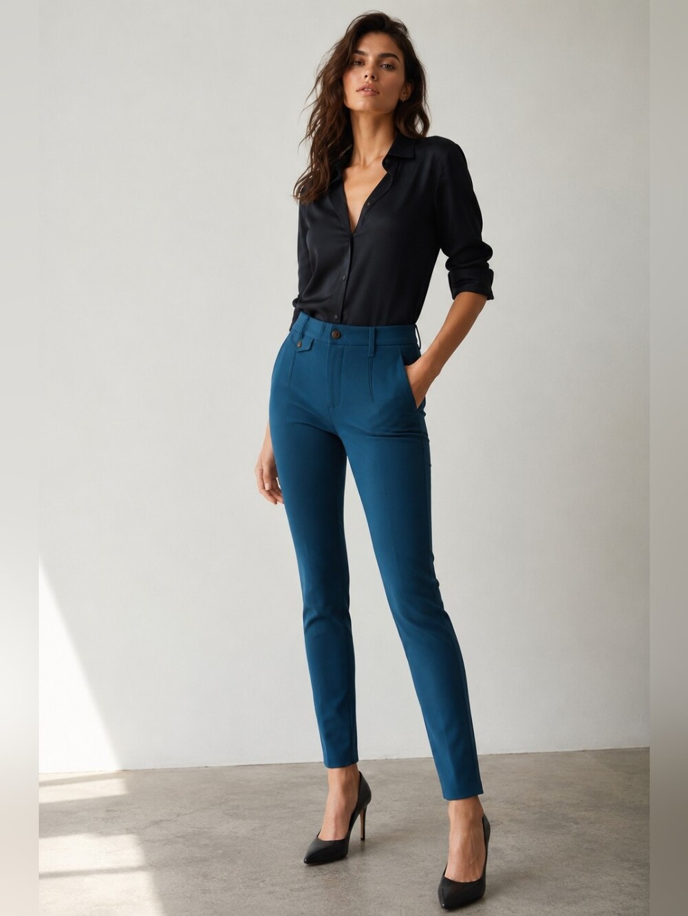 ❤ RAG & BONE SKINNY CREPE TROUSERS / PANTS, 0L (25 LONG / TALL)